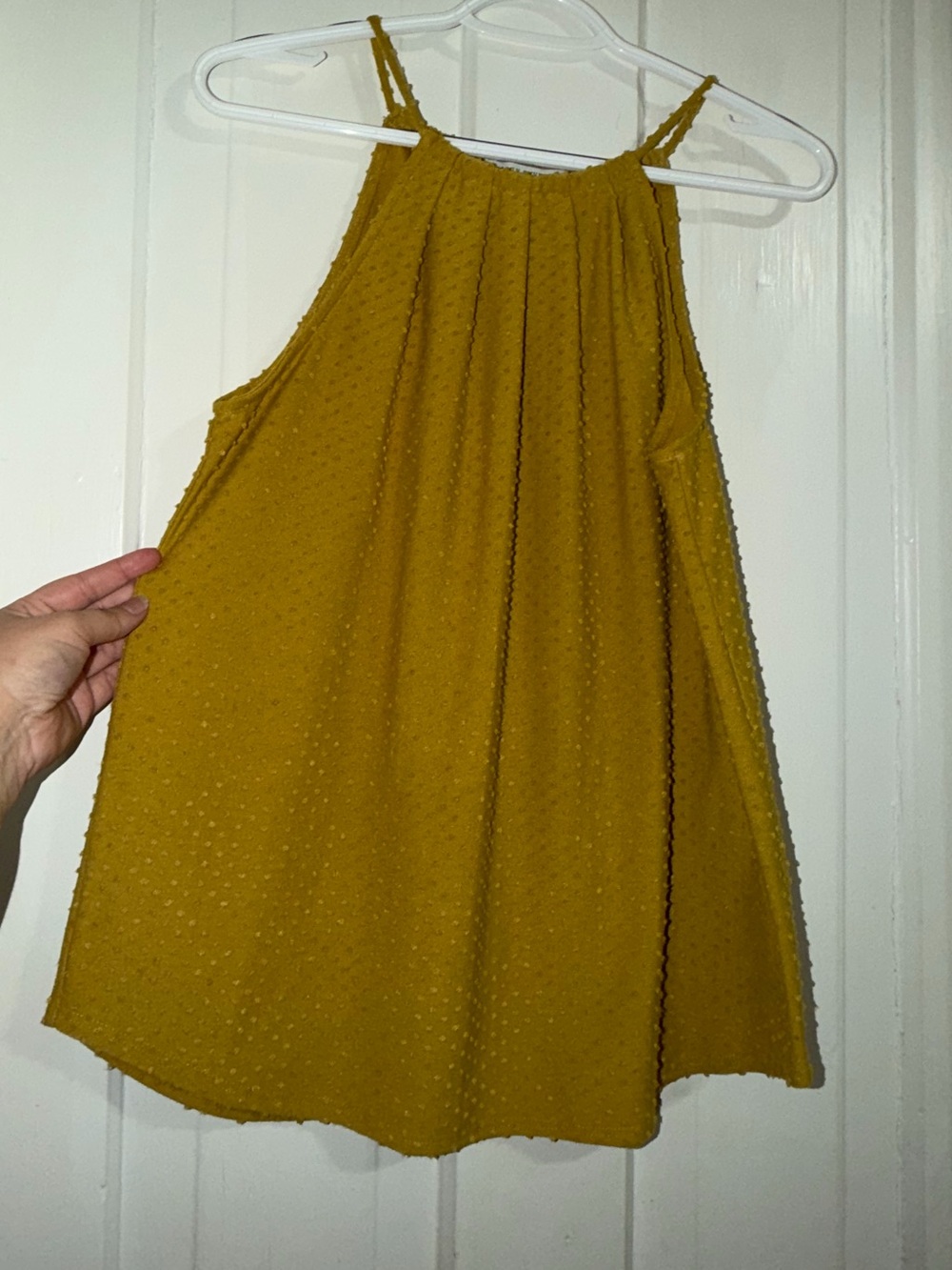 Women's size medium tank top Mustard Yellow Spaghetti Strap Tank Top shirt